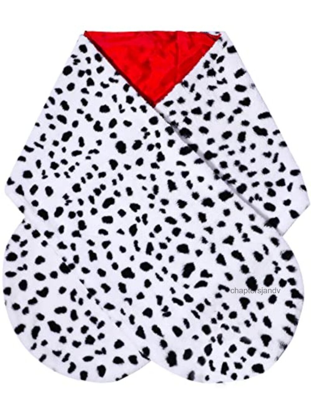 Faux Fur Dalmatian Stole Scarf Halloween Costume Shawl Cosplay Wrap